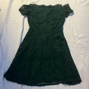 green lacy dress